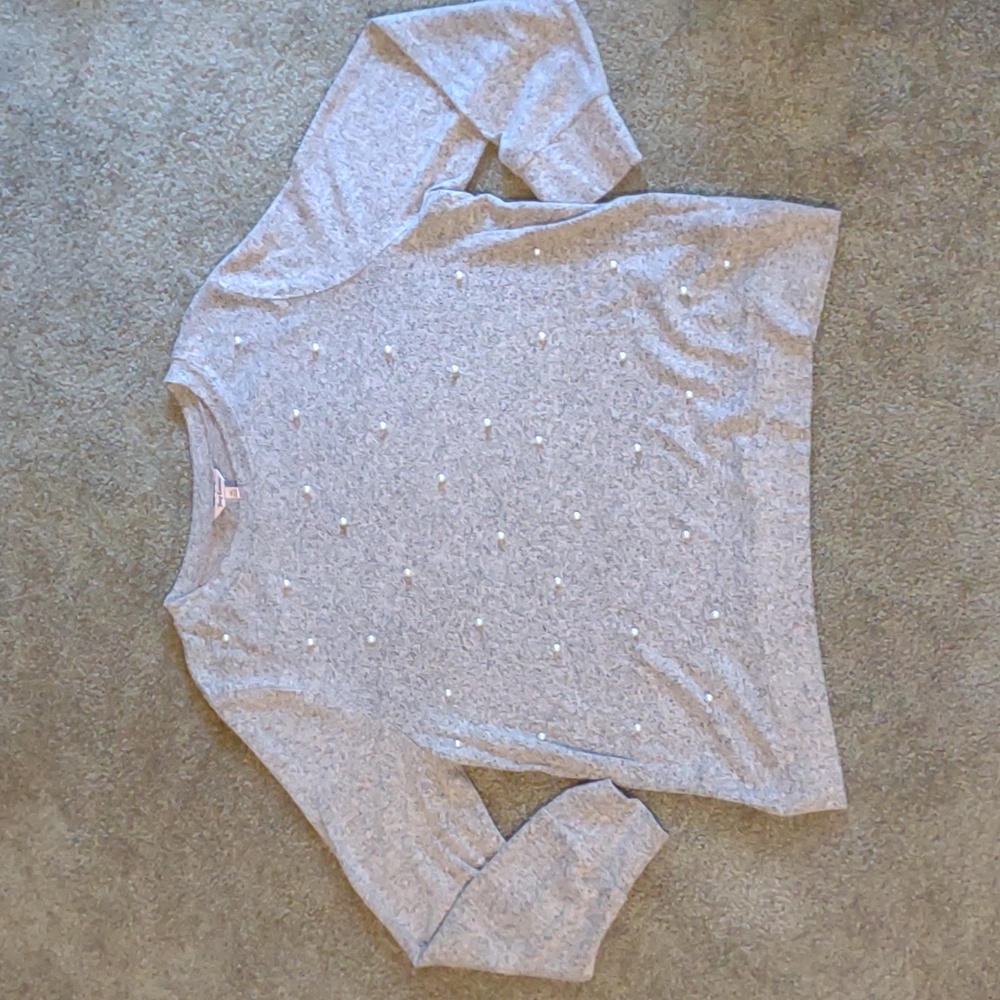 Juicy Couture Light Pink Sweater with Pearl Embellishments XL